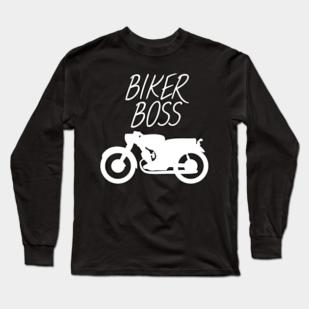 Motorbike - Biker boss Long Sleeve T-Shirt by maxcode